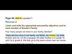 GRADE 8, ENGLISH, AUDIO, UNIT 1 - 6