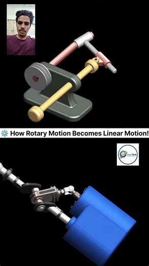 How Rotary Motion Becomes Linear Motion | Crank Slider Mechanism Explained #shorts