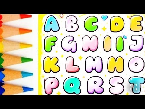 Learn How to draw Easy Alphabet Drawing A to Z | Simple Bubble Letters Drawing for Kids
