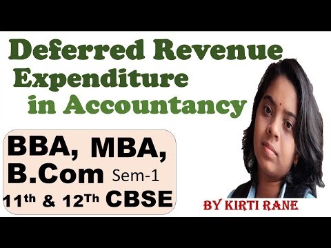 Capital & Revenue Expenditure in Accounting (Part-3) By Kirti Rane For BBA BCOM 11th Commerce