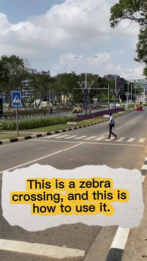 This is a zebra crossing, and this is how to use it. Is it not nice to see? #zebracrossing #pedestriansafety #roadsafety #safetyfirst