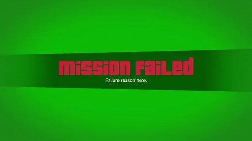 GTA Mission Failed Green Screen | mission failed