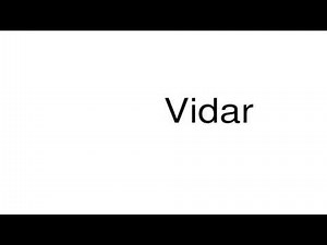 How to pronounce Vidar