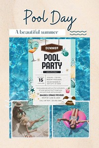 Editable Pool Birthday Invitation | Splash Pool Party Invite Canva Template | Instant Digital Adults Only Pool Party Invitation - Etsy