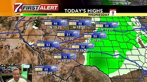 First Alert Weather Update: A strong cold front has moved through the area bringing much cooler temps and rain. | First Alert 7