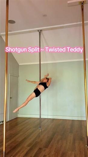 Pole Transition from your Shotgun Split to Twisted Teddy Intermediate Advanced Pole Dance #shorts