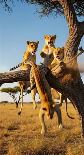 A monkey is surrounded by a leopard and a sudden twist of fate #wildlife #nature #animals