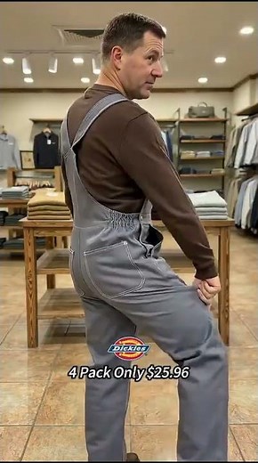 Men’s Work Bib Overalls — 4 Pack for Only $25.96