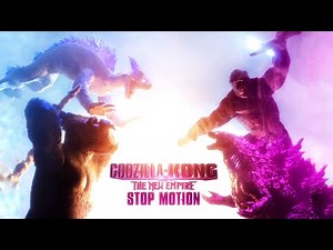GODZILLA X KONG: THE NEW EMPIRE STOP MOTION | Hiya Godzilla Stop Motion Battle