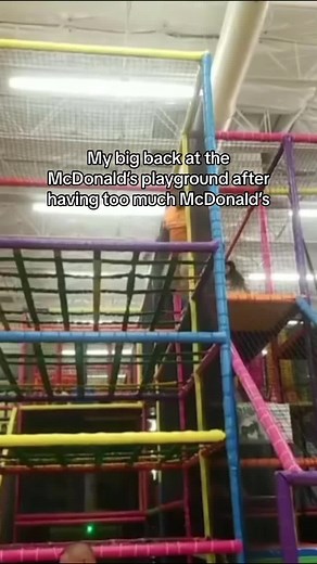 Having Fun at the McDonald's Playground with a Big Back