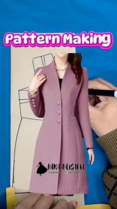 Simple one-piece collar blazer pattern ✂️🧥💕 #pattern #patterndesign #sewing #tailor #bikabusana #blazer #lifestyle #fashion #fashionstyle #fblifestyle #collar #onlineshopping | Laili Fauziati