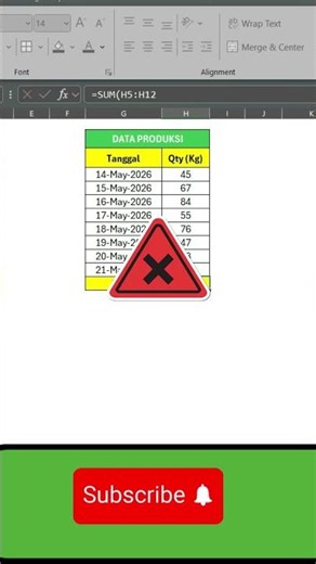 Cara Cepat Menjumlahkan Data di Excel #exceldasar