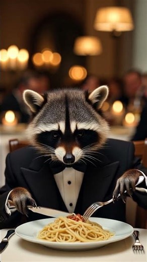 🐾 Raccoon Gets Dressed! | Realistic Funny Animal