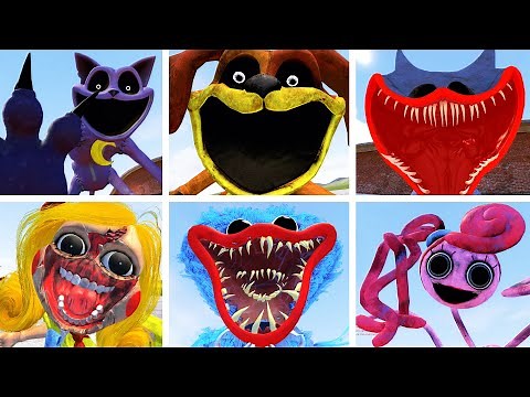 All JUMPSCARES Poppy Playtime Chapter 3 2 1 in Garry's Mod!