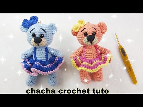 Tuto porte-clés ours amigurumi au crochet. Partie 1