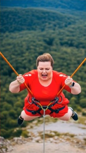 Adventure sports #bunji #jump #adventure #adventures #adventuresports #Lady #scared #adventurelife