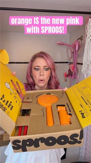 I Was Team Pink...Then Came Sproos Vitamin C?! 🍊🩷 #bathroommakeover