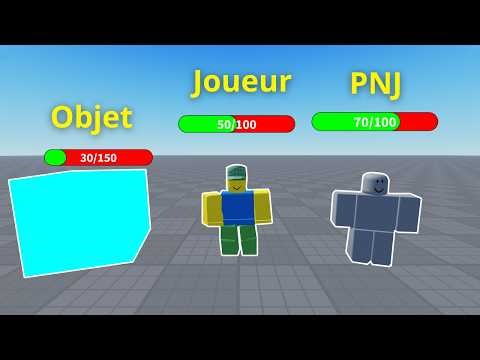 Comment créer des barres de vie custom pour les joueurs, PNJ et objets Roblox