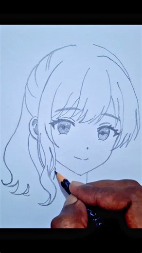 Easy Anime Girl Drawing for Beginners 🔥🌸