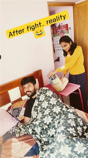 After Fight😤Wife vs Husband Sleeping Difference😂#shortsfeed#shorts#shortsviral|#comedy|#funny|#fun