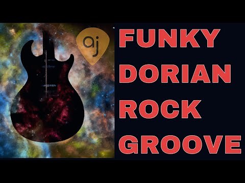 Funky Dorian Rock Jam Track | Guitar Backing Track (A Dorian / 65 BPM)