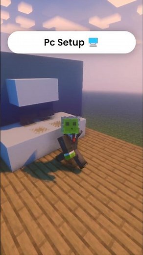 Faire un pc setup réaliste sur Minecraft #minecraft #shorts