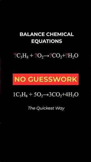 Balance Chemical Equations Shorts (No Guesswork!) : Grade 10 & AP Physics