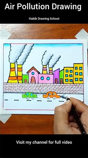 Air Pollution Drawing #shorts #airpollution #pollution