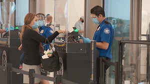 TSA security checkpoint at the new terminal of the Salt Lake City International Airport