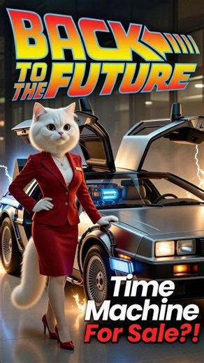 We’re Selling the Back to the Future DeLorean?! 🐱⚡ Time Machine Demo #shorts