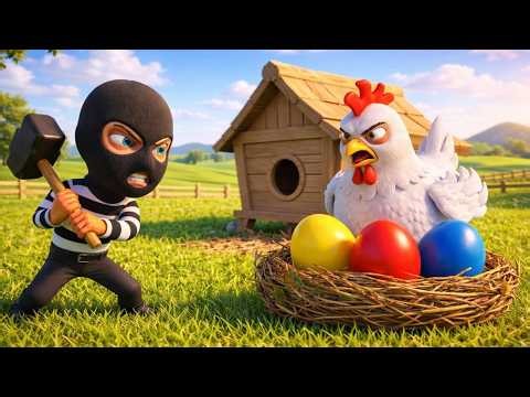 🐔Mother Hen Crying! Thief Stole the Eggs 🥚🐣🔨 | Old MacDonald Farm Story