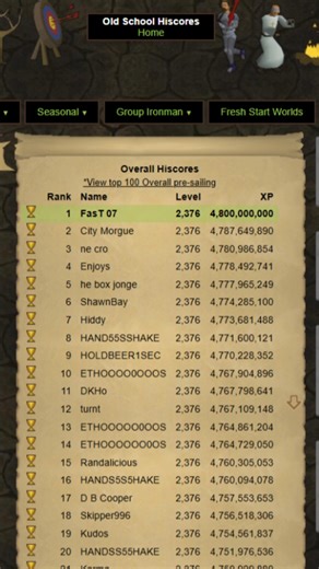 Theoatrix | New Rank 1 in OSRS 📊 #osrs #gaming #runescape | Instagram