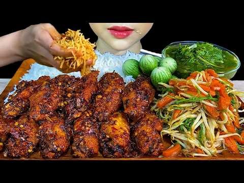 Spicy Chicken Wings Curry & Stir Fried Bean Sprouts