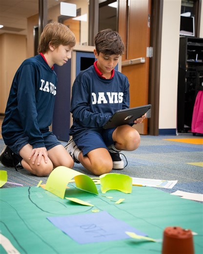The Davis Academy on Instagram: "In their 6th grade tech class, students designed mini-golf holes using paper and other materials, creating 3-foot by 5-foot courses for Sphero Bolt robots to navigate. They coded their robots with the Sphero Edu app, adjusting movements and speeds to tackle 2D and 3D obstacles like tunnels. After testing and fine-tuning their programs, students also set a par for their course, blending creativity and problem-solving for a fun challenge! ✨ #InnovationInAction #mid