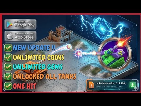 TANK STARS MOD APK V2.19.100 | UNLIMITED MONEY & UNLOCK ALL TANKS 