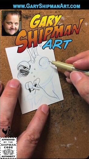 #37 Disney Pixar Monsters Inc. Randle Drawn by Artist Gary Shipman Sketch Card Art