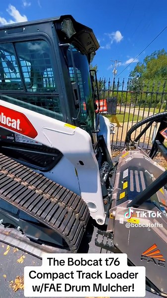 The Bobcat t76 Compact Track Loader w/FAE Drum Mulcher! Bobcat of Hot Springs. #follow for more #bobcat content. #bobcat #hotsprings #bobcatequipment #construction #skidsteer
