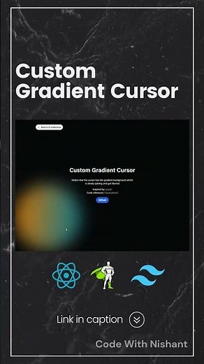 Custom Gradient Cursor | React, Tailwind CSS, GSAP
