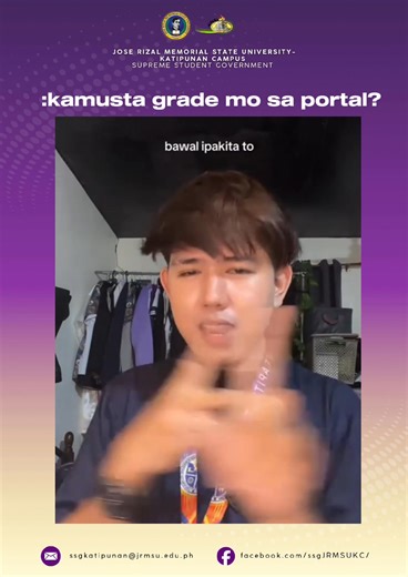 📚 POV: “Kamusta grade mo sa portal?" “Ang grades ay pribado, bawal ipakita to baka magalit si Mama. E-tago mo, e-tago mo.” 🚨 Friendly Reminder: You have the constitutional right to keep your grades private. No one gets to ask — not friends, not aunties, not that one over-enthusiastic classmate who just wants to pry. JRMSUans, protect your mental health. If you're not comfortable sharing your grades with others, keep it to yourself. You know you did your best! 🙈📚 #PortalAnxiety #GradePrivacyR