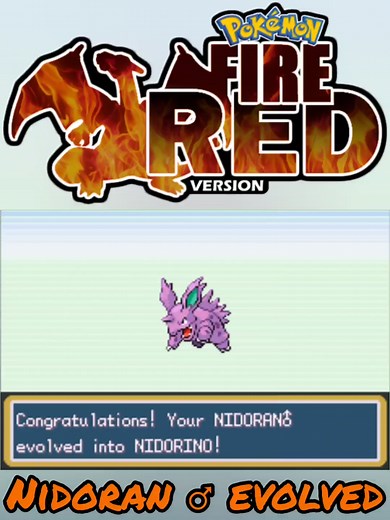 Nidoran ♂️ Evolve to Nidorino in Pokémon Fire Red