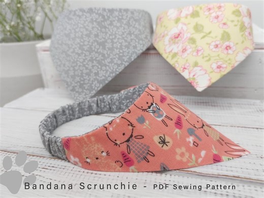 Dog and Cat Bandana PDF Sewing Pattern | Elasticated Pet Collar | Bandana Scrunchie | Easy Beginners Sewing Project | DIY Dog Bandana - Etsy
