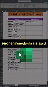 Excel PROPER Function | Text কে সুন্দরভাবে ফরম্যাট করুন! #ExcelTips #PROPERFunction #ExcelBangla #MSExcel #TextFormatting #OfficeExcel #ExcelLearning #ExcelMagic #pdcomputertech | PD Computer Tech