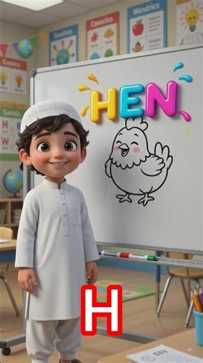 Learn Words with Alphabets: A to Z Series | Kiddy Vibe kids #Shorts