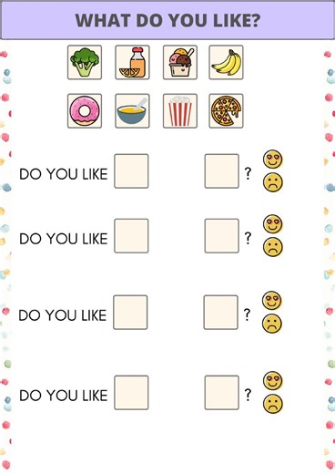 Do you like? Food worksheet