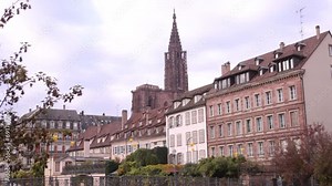 strasbourg cathedral above the river in the Alsace region of France