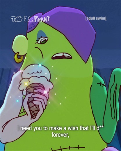 Be careful what you wish for Stream Adult Swim's The Elephant on HBO Max across Europe. A uniquely human story of self-discovery told by the creators of Adventure Time, Over the Garden Wall, and Steven Universe. #theelephant #adultswim