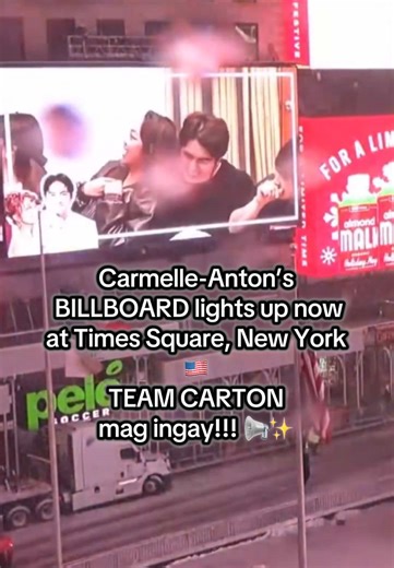 Carmelle and Anton's Billboard at Times Square