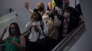 Simone Biles returns home to cheers and hugs