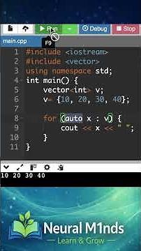 Modern C++ Loop 🔥 | The Right Way To Print A Vector #shorts