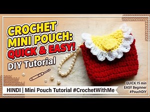 Super easy crochet Minipouch tutorial 🧶/beginner friendly minibag bag#crochetMinipouch#handmadepouch